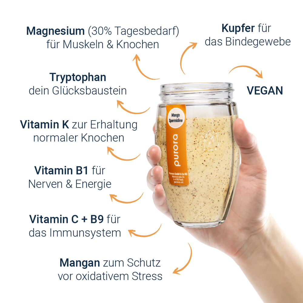 PORRIDGE PLUS - Mango, Mohn, Spermidine