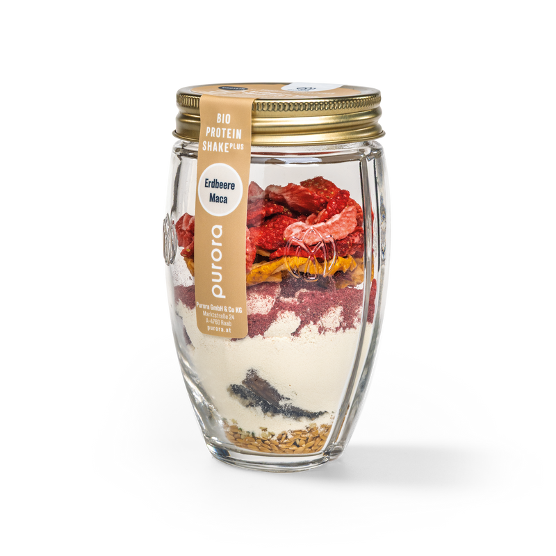  PROTEIN SHAKE PLUS - Erdbeere, Himbeere, Maca