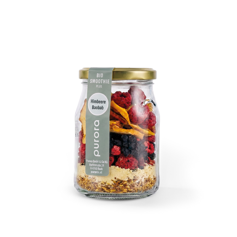  SMOOTHIE PLUS - Himbeere, Wildheidelbeere, Baobab