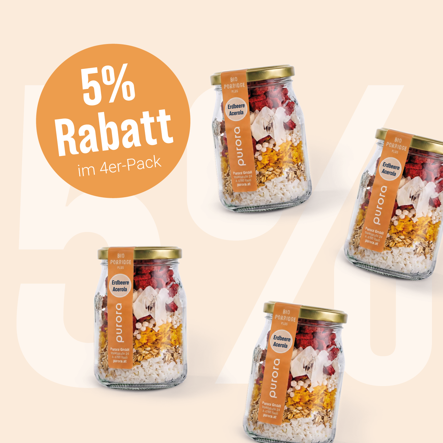  PORRIDGE PLUS - Erdbeere, Kokos, Acerola