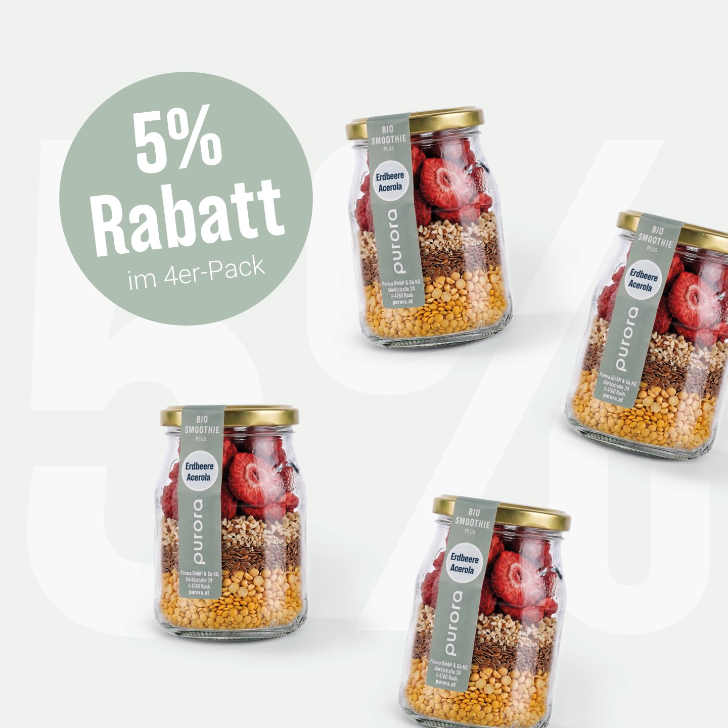  SMOOTHIE PLUS - Erdbeere, Acerola, Hericium