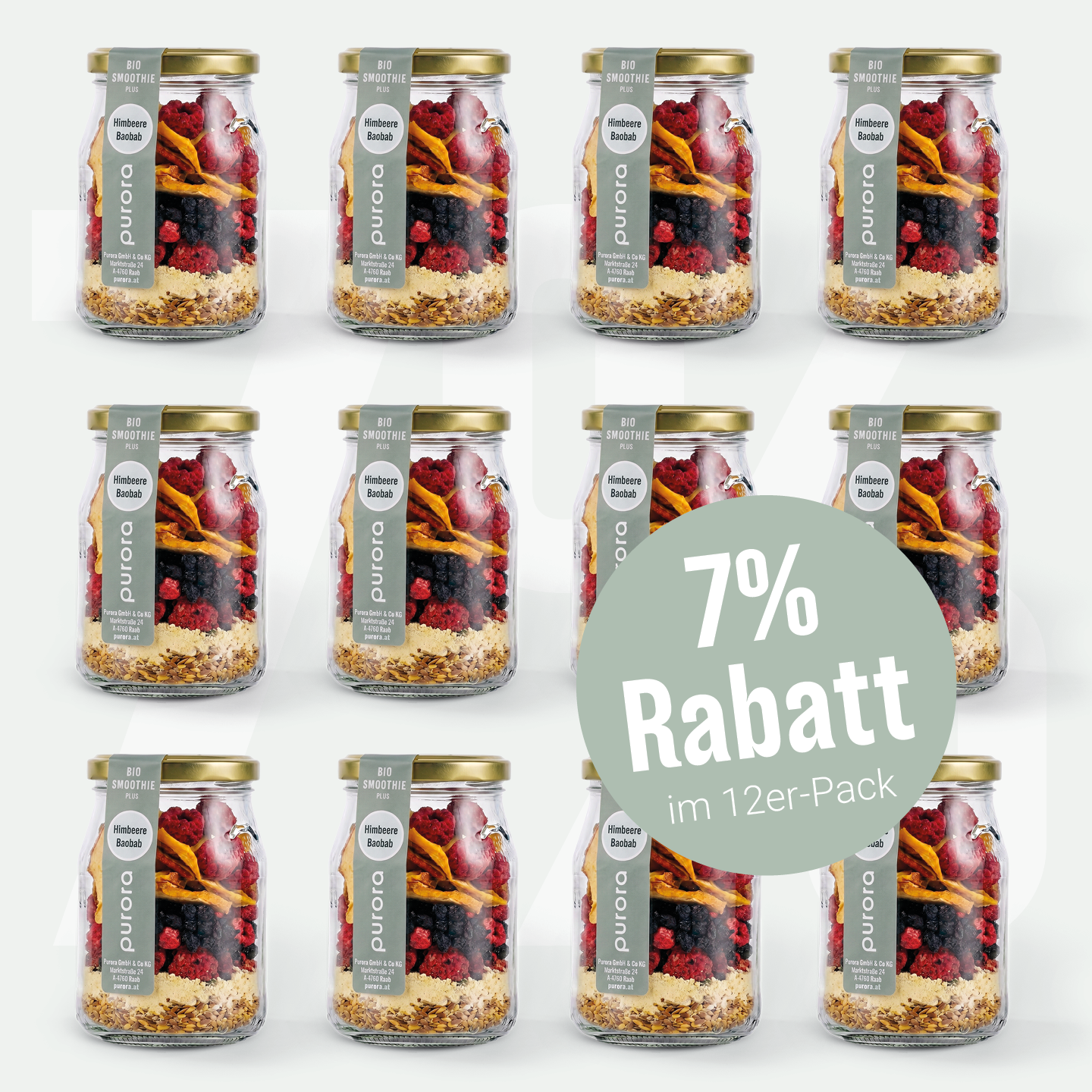  SMOOTHIE PLUS - Himbeere, Wildheidelbeere, Baobab