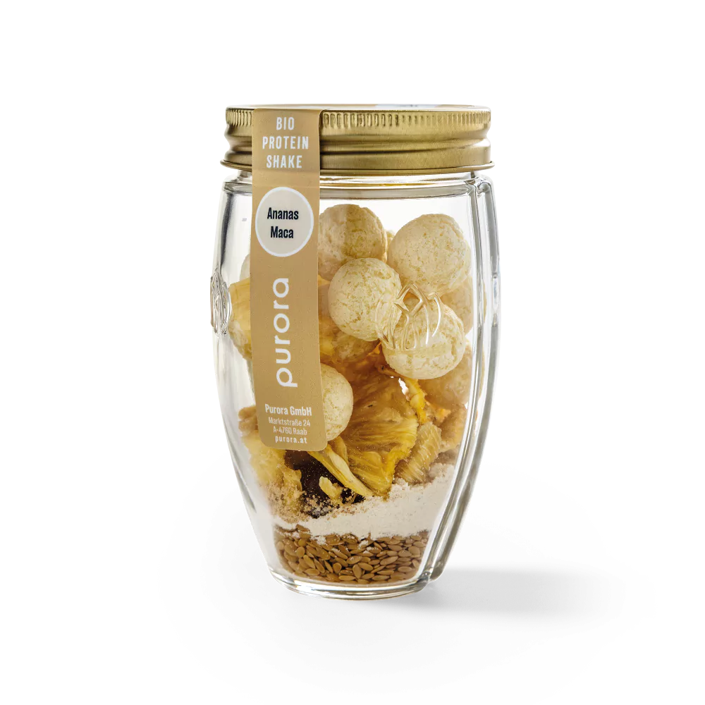  PROTEIN SHAKE PLUS - Ananas, Leinsamen, Maca