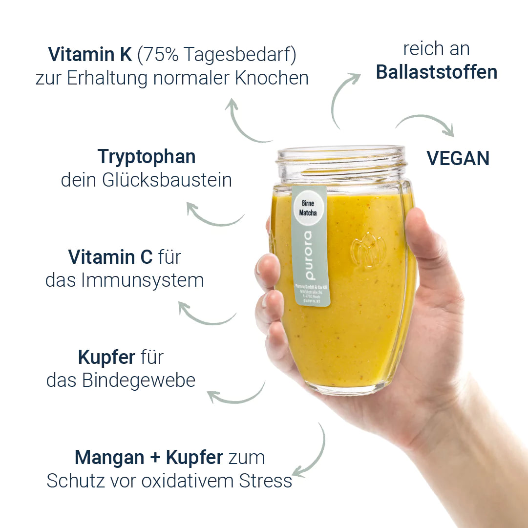  SMOOTHIE PLUS - Birne, Mango, Matcha