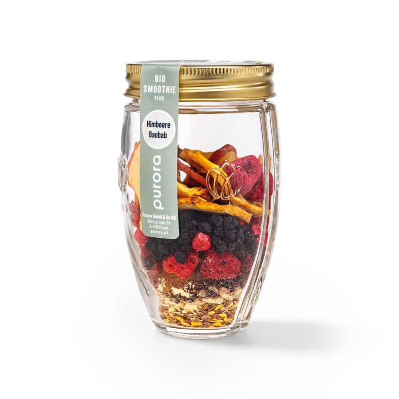  SMOOTHIE PLUS - Himbeere, Wildheidelbeere, Baobab